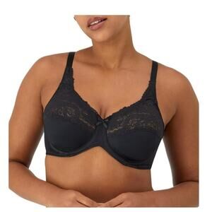 Lilyette Womens Full Coverage Minimizer Underwire Bra Black Size 42C Bali LY0428